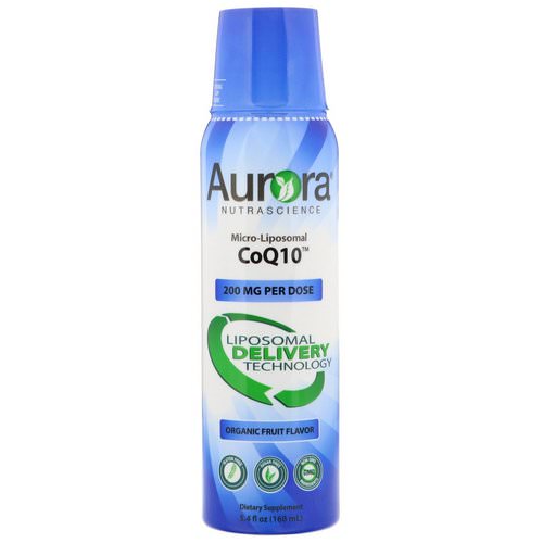 Aurora Nutrascience, Micro-Liposomal CoQ10, Organic Fruit Flavor, 200 mg, 5.4 fl oz (160 ml) فوائد