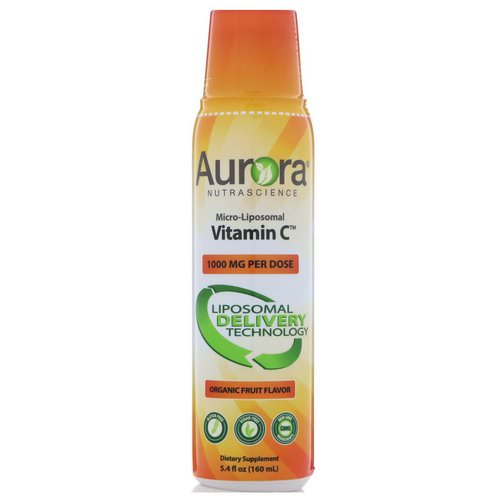 Aurora Nutrascience, Micro-Liposomal Vitamin C, Organic Fruit Flavor, 1000 mg, 5.4 fl oz (160 ml) فوائد