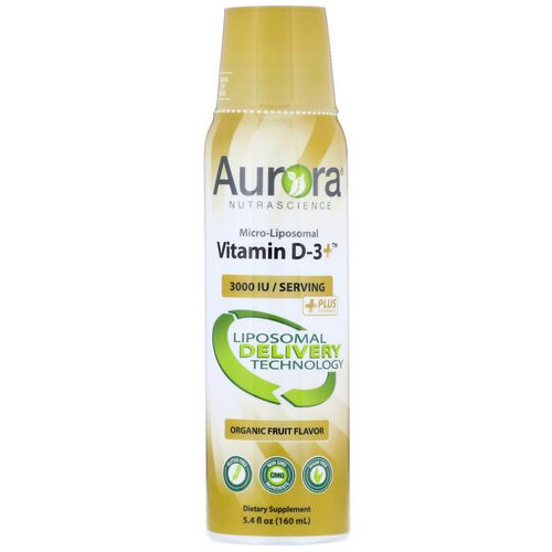 Aurora Nutrascience, Micro-Liposomal Vitamin D-3+, Organic Fruit Flavor, 3,000 IU, 5.4 fl oz (160 ml) فوائد