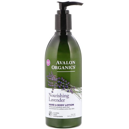 Avalon Organics, Hand & Body Lotion, Nourishing Lavender, 12 oz (340 g) فوائد