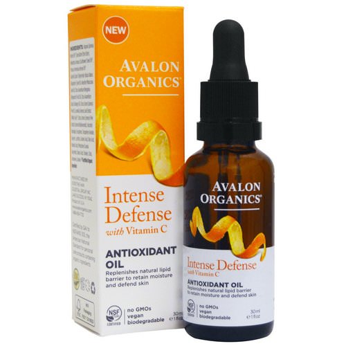 Avalon Organics, Intense Defense, With Vitamin C, Antioxidant Oil, 1 fl oz (30 ml) فوائد