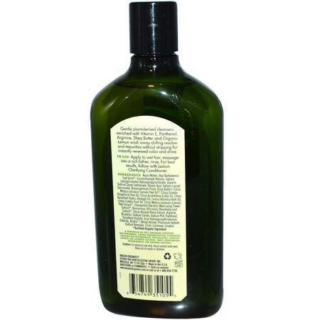 Avalon Organics, Shampoo, Clarifying, Lemon, 11 fl oz (325 ml):شامب, عناية بالشعر