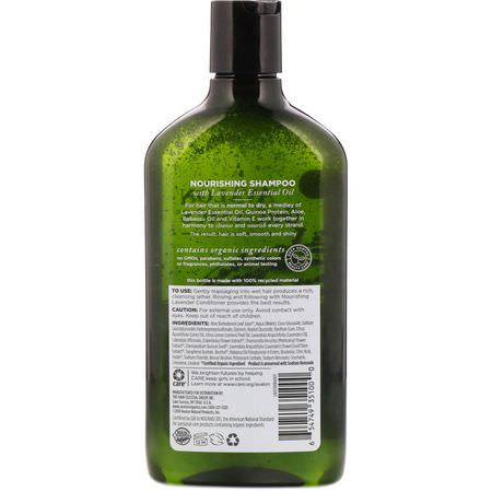 Avalon Organics, Shampoo, Nourishing, Lavender, 11 fl oz (325 ml):شامب, العناية بالشعر
