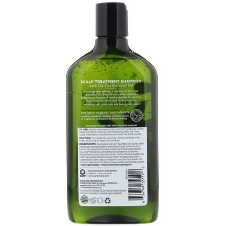 Avalon Organics, Shampoo, Scalp Treatment, Tea Tree, 11 fl oz (325 ml):فر,ة الرأس ,العناية بالشعر