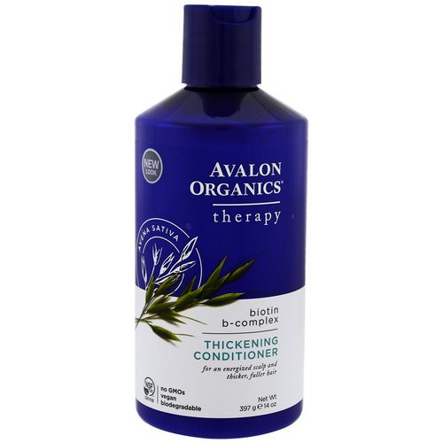 Avalon Organics, Thickening Conditioner, Biotin B-Complex Therapy, 14 oz (397 g) فوائد