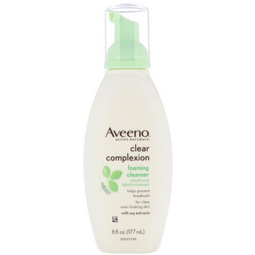 Aveeno, Active Naturals, Clear Complexion Foaming Cleanser, 6 fl oz (177 ml) فوائد
