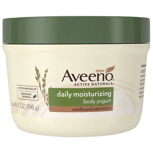 Aveeno, Active Naturals, Daily Moisturizing Body Yogurt, Vanilla and Oats Lotion, 7 oz (198 g) فوائد