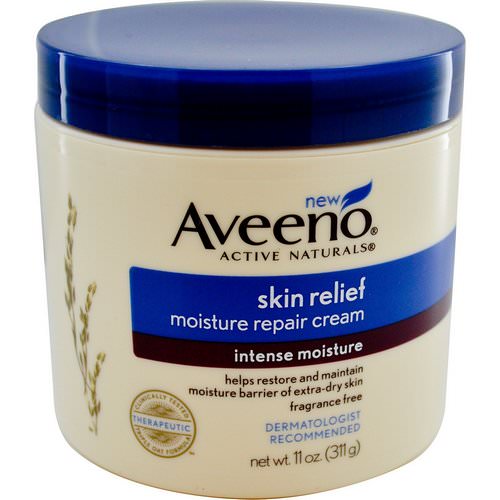 Aveeno, Active Naturals, Skin Relief Moisture Repair Cream, Fragrance Free, 11 oz (311 g) فوائد