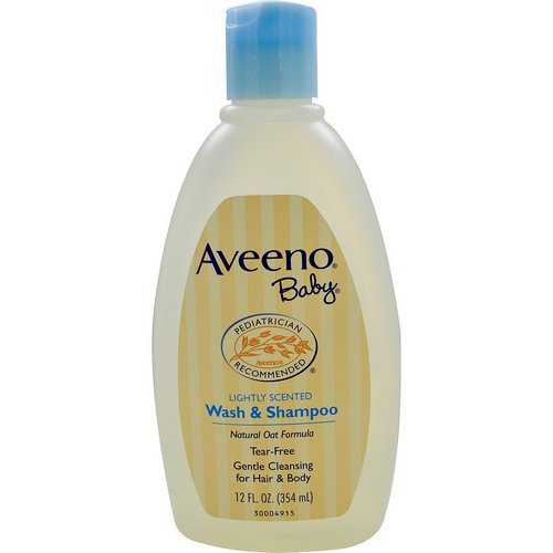 Aveeno, Baby, Wash & Shampoo, Lightly Scented, 12 fl oz (354 ml) فوائد