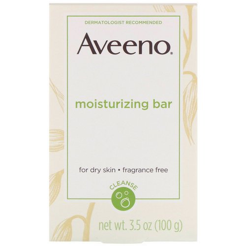 Aveeno, Moisturizing Bar With Nourishing Oat, Fragrance Free, 3.5 oz (100 g) فوائد