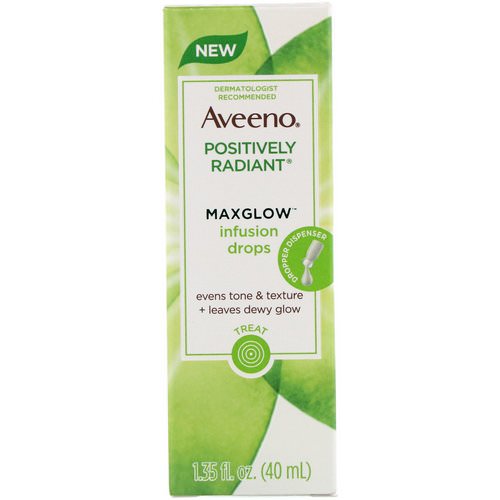 Aveeno, Positively Radiant, Maxglow Infusion Drops, 1.35 fl oz (40 ml) فوائد
