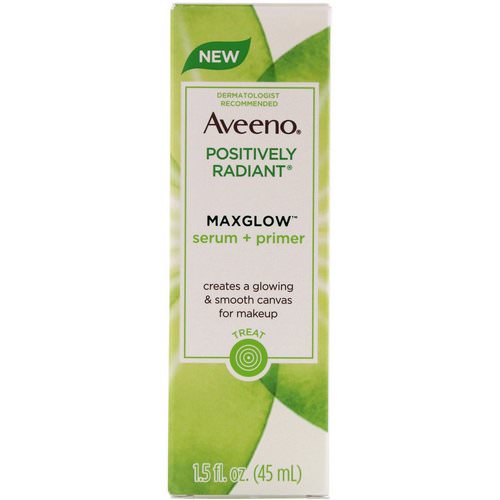 Aveeno, Positively Radiant, Maxglow Serum + Primer, 1.5 fl oz (45 ml) فوائد