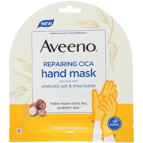 Aveeno, Repairing Cica Hand Mask, 2 Single-Use Gloves فوائد