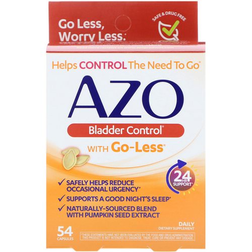 Azo, Bladder Control with Go-Less, 54 Capsules فوائد