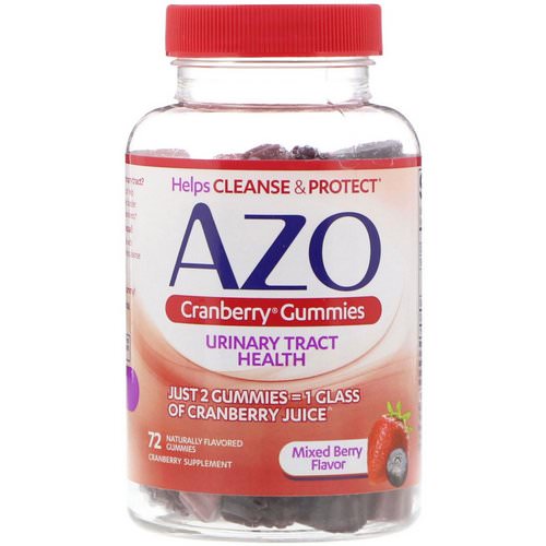 Azo, Cranberry Gummies, Mixed Berry Flavor, 72 Naturally Flavored Gummies فوائد