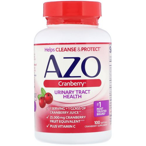 Azo, Cranberry, Urinary Tract Health, 100 Softgels فوائد