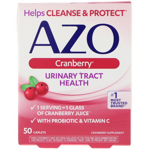 Azo, Urinary Tract Health, Cranberry, 50 Caplets فوائد