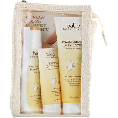 Babo Botanicals, Newborn Fragrance Free Gift Set, Oatmilk & Calendula, 3 Piece Kit:مجم,عات الهدايا, الأطفال