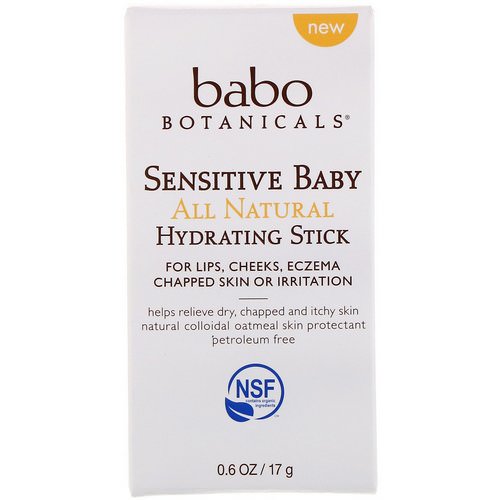 Babo Botanicals, Sensitive Baby, All Natural Hydrating Stick, 0.6 oz (17 g) فوائد