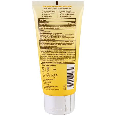 Babo Botanicals, Soothing Diaper Cream, Comforting Oatmilk & Calendula, 3.0 oz (85 g):علاجات طفح الحفاضات, حفاضات الأطفال
