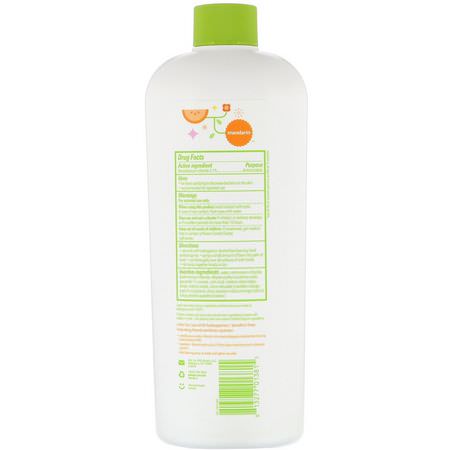 BabyGanics, Alcohol-Free Foaming Hand Sanitizer, Refill Size, Mandarin, 16 fl oz (473 ml):معقمات يد الأطفال, السلامة