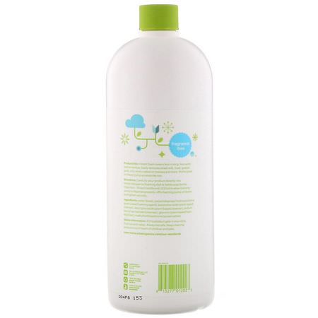 BabyGanics, Foaming Dish & Bottle Soap, Eco Refill, Fragrance Free, 32 fl oz (946 ml):منظفات الأ,اني, طبق