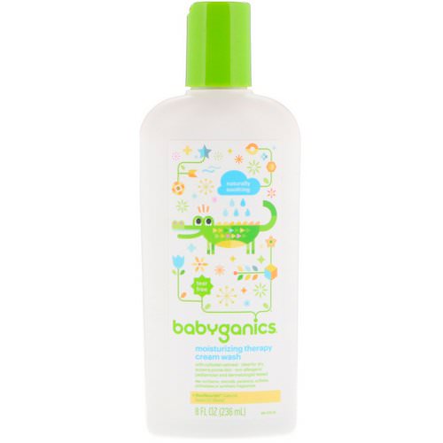 BabyGanics, Moisturizing Therapy Cream Wash, Naturally Soothing, 8 fl oz (236 ml) فوائد
