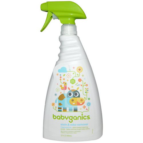 BabyGanics, Stain & Odor Remover, Fragrance Free, 32 fl oz (946 ml) فوائد