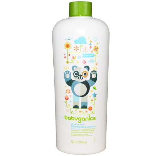 BabyGanics, Alcohol-Free,Foaming Hand Sanitizer, Eco Refill, Fragrance-Free, 16 fl oz (473 ml) فوائد