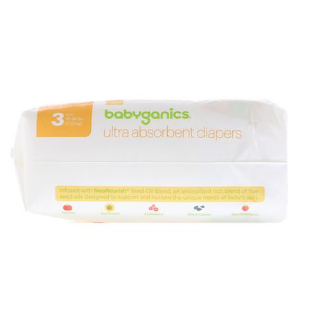 BabyGanics Disposable Diapers - حفاضات يمكن التخلص منها ,حفاضات أطفال