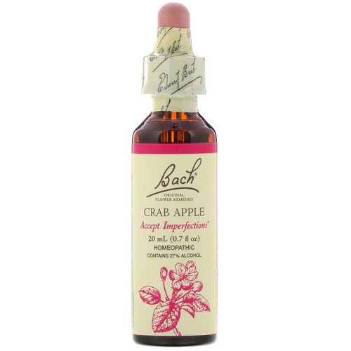 Bach, Original Flower Remedies, Crab Apple, 0.7 fl oz (20 ml) فوائد