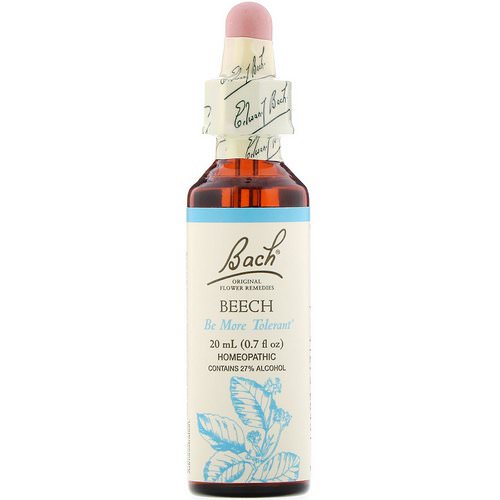 Bach, Original Flower Remedies, Beech, 0.7 fl oz (20 ml) فوائد