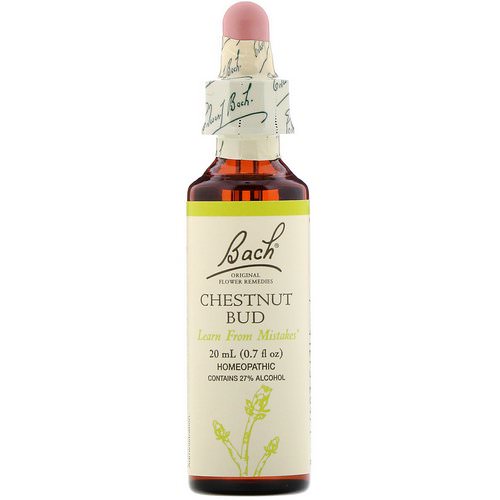 Bach, Original Flower Remedies, Chestnut Bud, 0.7 fl oz (20 ml) فوائد