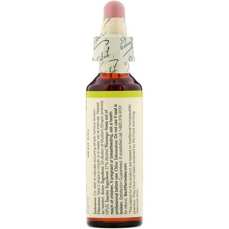 Bach, Original Flower Remedies, Mustard, 0.7 fl oz (20 ml):المعالجة المثلية, الزهرة