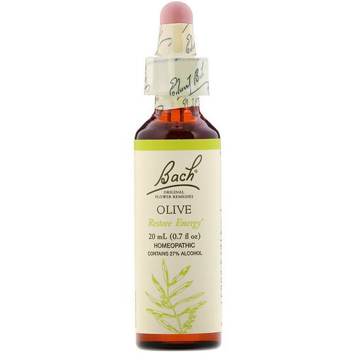 Bach, Original Flower Remedies, Olive, 0.7 fl oz (20 ml) فوائد