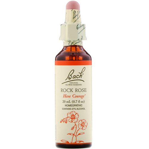 Bach, Original Flower Remedies, Rock Rose, 0.7 fl oz (20 ml) فوائد