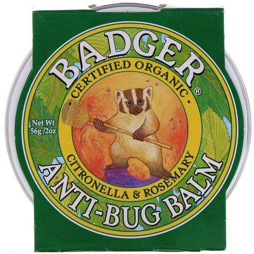 Badger Company, Anti-Bug Balm, Citronella & Rosemary, 2 oz (56 g) فوائد