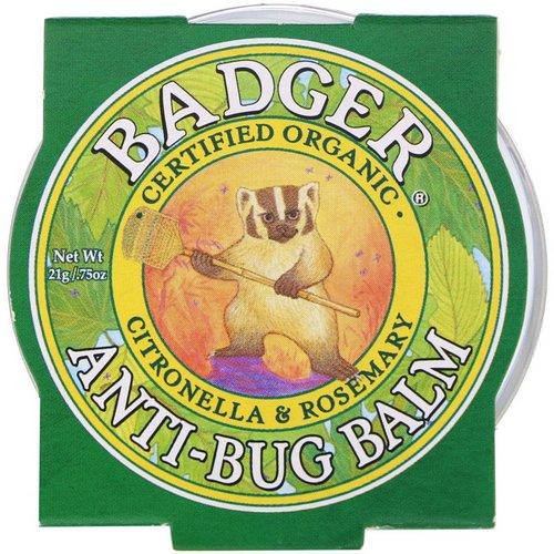 Badger Company, Anti-Bug Balm, Citronella & Rosemary, .75 oz (21 g) فوائد