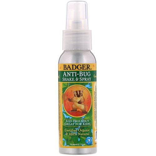 Badger Company, Anti-Bug, Shake & Spray, 2.7 fl oz (79.85 ml) فوائد