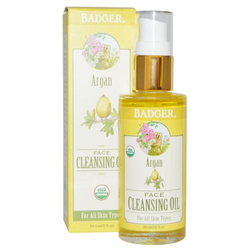 Badger Company, Argan Face Cleansing Oil, For All Skin Types, 2 fl oz (59.1 ml) فوائد
