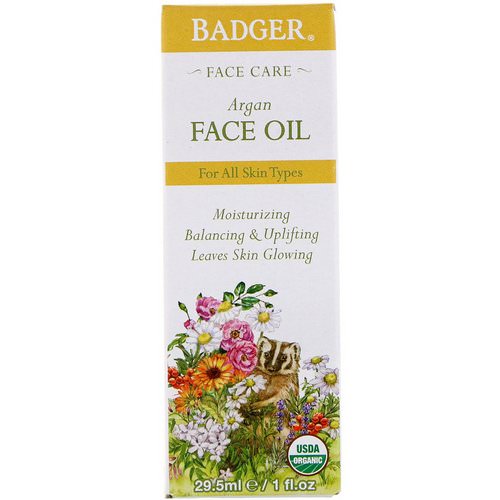 Badger Company, Argan Face Oil, 1 fl oz (29.5 ml) فوائد