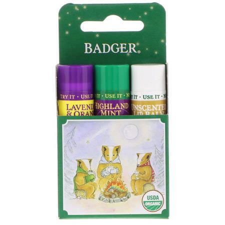 Badger Company Lip Balm Gift Sets Bath Personal Care - مجم,عات الهدايا, بلسم الشفاه, العناية بالشفاه, باث