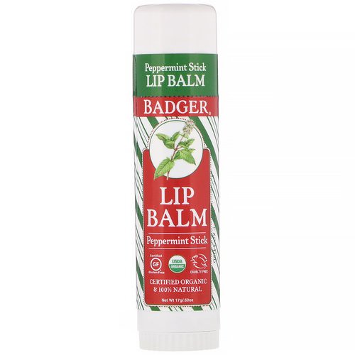 Badger Company, Lip Balm, Peppermint Stick, .60 oz (17 g) فوائد