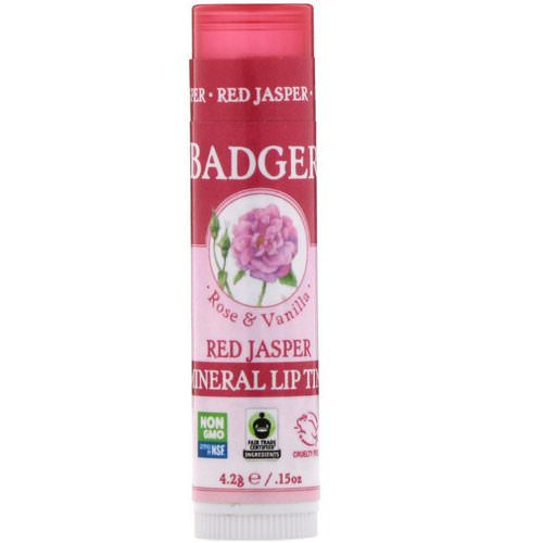 Badger Company, Mineral Lip Tint, Red Jasper, .15 oz (4.2 g) فوائد