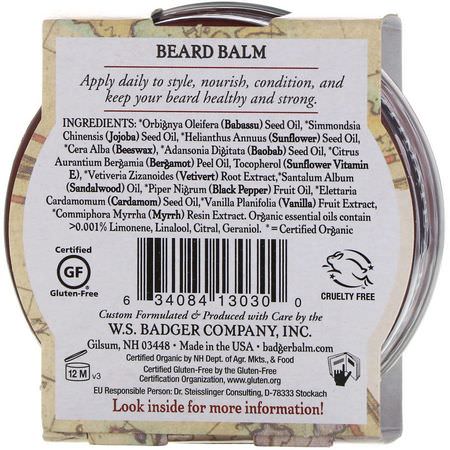 Badger Company, Navigator Class, Beard Balm, 2 oz (56 g):Beard Care, Shaving