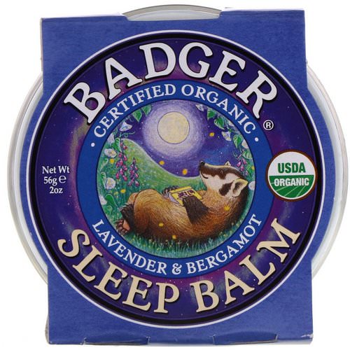 Badger Company, Organic Sleep Balm, Lavender & Bergamot, 2 oz (56 g) فوائد