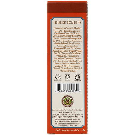 Badger Company, Seabuckthorn Hair Oil, Apricot & Pomegranate, 2 fl oz (59.1 ml):فر,ة الرأس, العناية بالشعر
