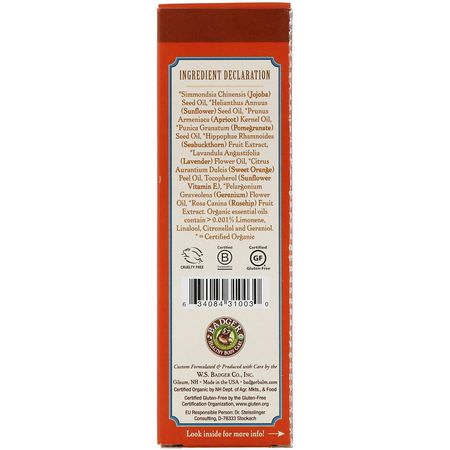 Badger Company, Seabuckthorn Hair Oil, Apricot & Pomegranate, 2 fl oz (59.1 ml):فر,ة الرأس, العناية بالشعر