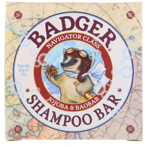Badger Company, Shampoo Bar, Jojoba & Baobab, 3 oz (85 g) فوائد