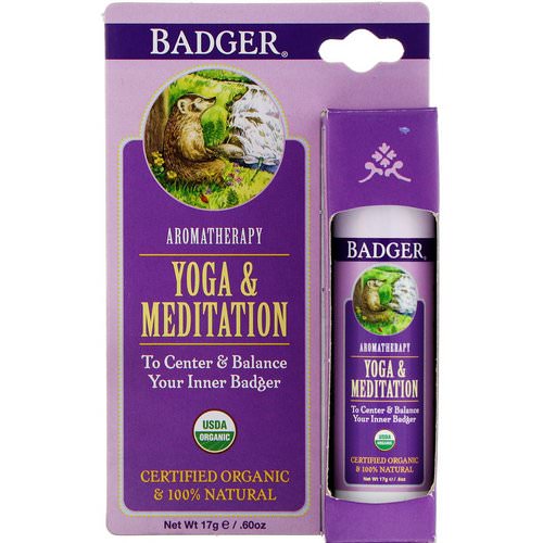 Badger Company, Yoga & Meditation, Cedarwood & Mandarin, .60 oz (17 g) فوائد
